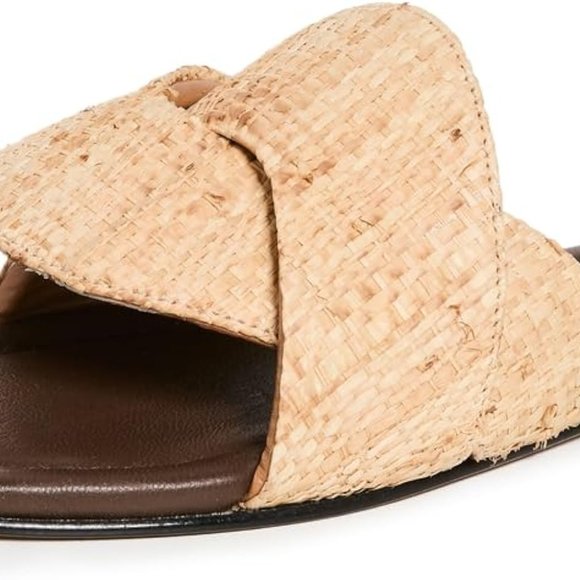 NWT: ATP ATELIER Capurso natural raffia flat sandals size: 37 - Picture 5 of 9